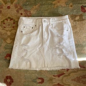 AE White Jean Skirt